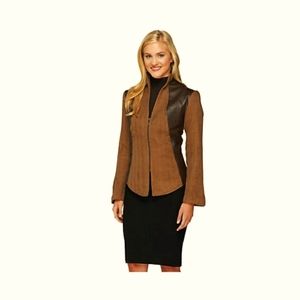 Mark Zunino Jacket Blazer Leather Fabric Z…